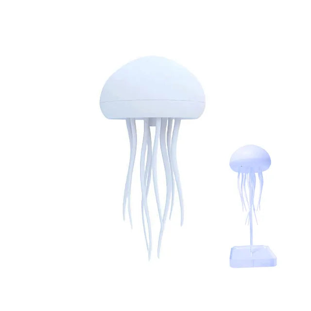 Cartoon Jellyfish Night Light Atmosphere RGB Gradient Cute Jellyfish Bedside Lamp Voice Control Type-C Charging LED Night Lamp